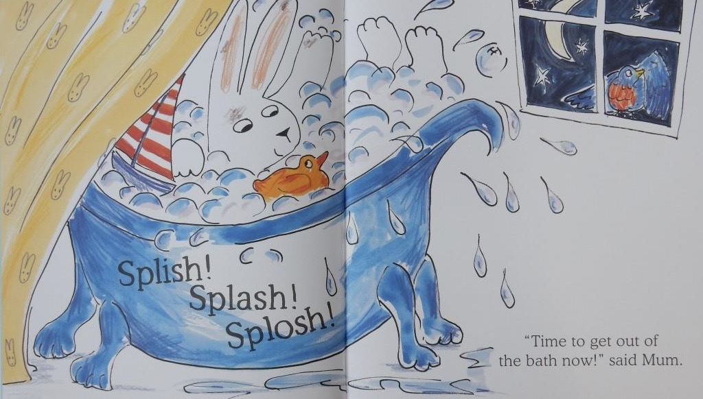 JillBennett18's tweet photo. Recalcitrant behaviour on the part of the little protagonist is cleverly coped with by the wise actions of Mum rabbit in @marjokehenrichs #Nosaidrabbit  @Scallywagpress - it’s #RedReadingHub’s #picturebook of the day reviewed now on the blog 🐰🥕🪁🛁🛏️ https://t.co/fUxTyim90V https://t.co/XqiXZgv0Gc