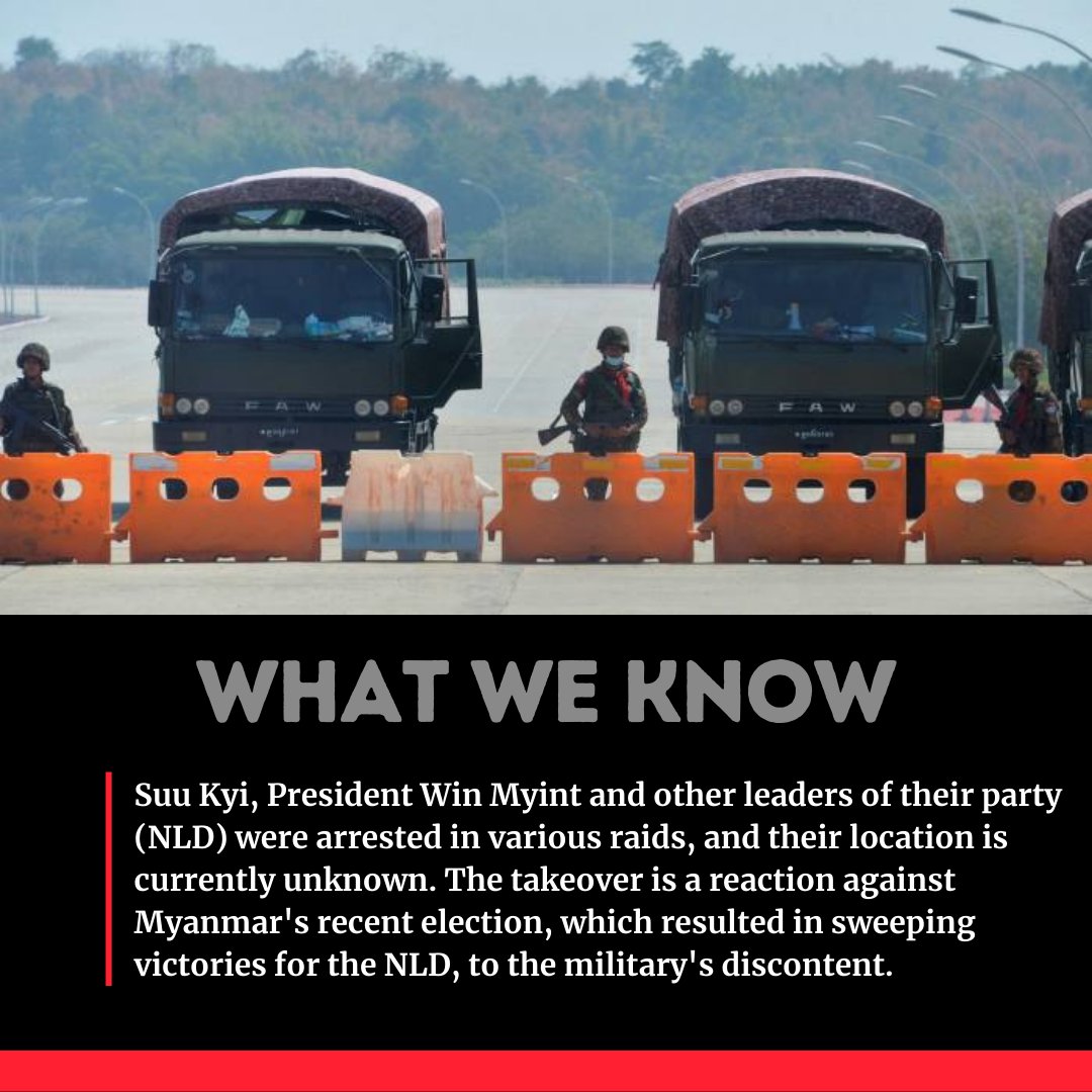 The situation in #Myanmar is of grave concern. 
#AungSanSuuKyi 's detainment signals Stage 7 of the #GWTenStages: Preparation. Tatmadaw can carry out its genocide with even more impunity. 

Military coups often precede gross escalations of violence, persecution, and #genocide.