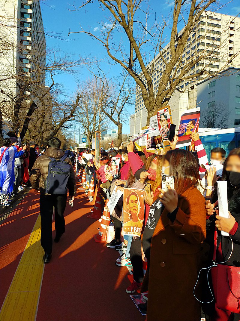 Street protests against the military coup d'etat have taken place in Myanmar.

Facebook has also been restricted by the coup-government, previously Facebook was used by the government and military to commit genocide against the Rohingya. #Myanmarcoup #WhatsHappeningInMyanmar