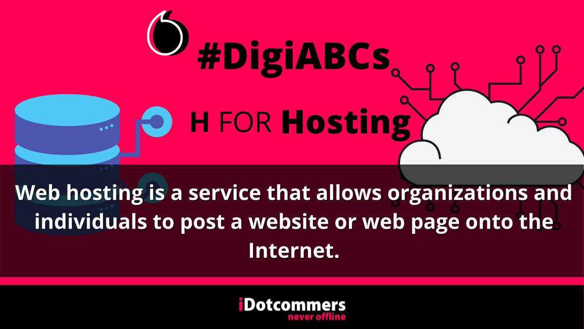 idotcommers's tweet photo. Web hosting is a service that allows organizations and individuals to post a website or web page onto the Internet.
#web #hosting #webhosting #service #DigiABCs #digitalmarketing #seo #smm #sem #organic #agency #digitalagency #searchengineoptimization https://t.co/mWbP8tq9nW