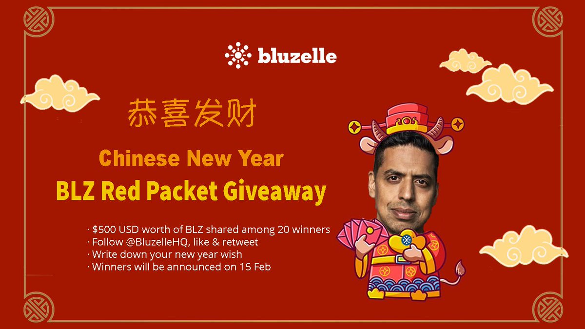 Celebrate #YearOfTheOx with $BLZ Red Packets #giveaway!

🧧 $500 worth of $BLZ shared among 20 winners
📥 Follow, Like &amp; Retweet
💌 Write down your #CNY wishes

🗓️ Winners to be announced on 15th Feb

Wish everyone a prosperous new year &amp; let's take a BULL😈 run with BLZ in 2021!