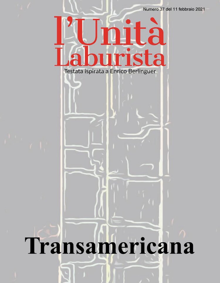 UnitaLaburista's tweet photo. TRANSAMERICANA

GRATIS il Nº 37 de “l’Unità Laburista” del 11.02.2021, "TRANSAMERICANA”:
https://t.co/cJGqSqjtDb

Siamo l’Unità Laburista: se ci state ascoltando, siete la #Resistenza.

#lUnitaLaburista #Numero37 #Transamericana
#lUnitàLaburista #UnGiornale #UnPartito https://t.co/kCVQzsGJNr