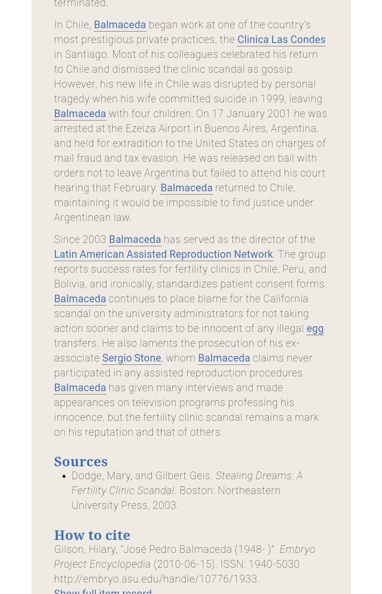 Here is more information concerning Dr Jose Pedro Balmaceda's accusations. Ironically while the Left accuses Pinochet's regime & his supporters with conducting human experiments it was the Mandalorian's dad who came from a leftist family who was actually doing it.