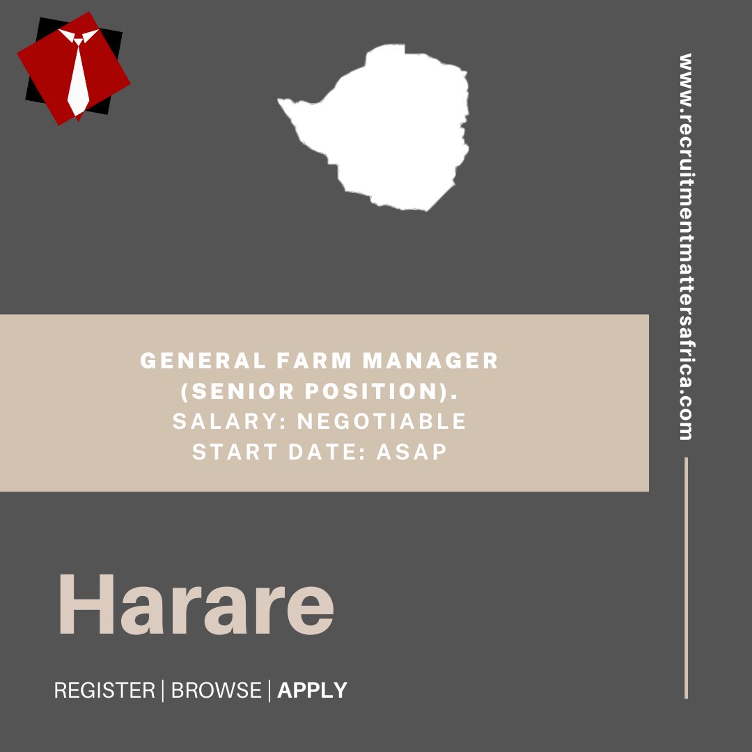 Farm manager position available. 

Register on our website and apply online.