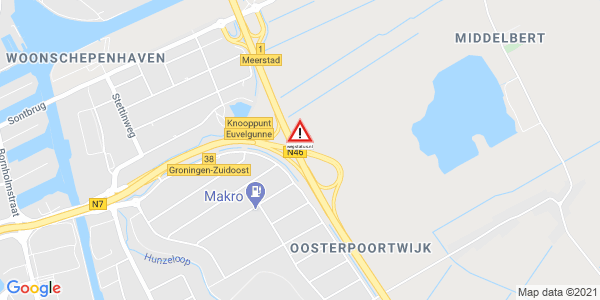 Melding ongeval Euvelgunne