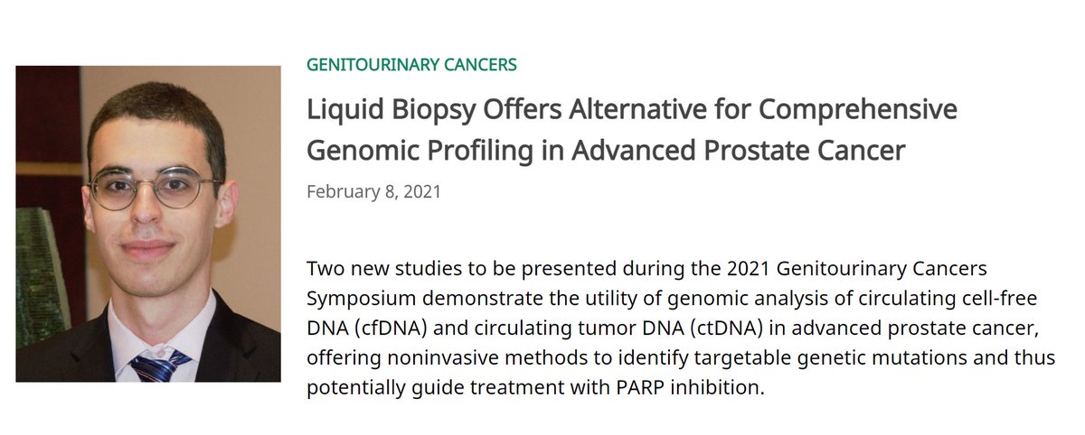 Fantastic job <a href="/nsayeghmd/">Nicolas Sayegh, MD</a> You make us proud. Great to see your and <a href="/ZeynepZengin/">Zeynep Zengin</a> work on ctDNA profiling in #ProstateCancer &amp;  #KidneyCancer being highlighted by <a href="/ASCO/">ASCO</a> Daily News <a href="/ASCO_pubs/">ASCO Publications</a> dailynews.ascopubs.org