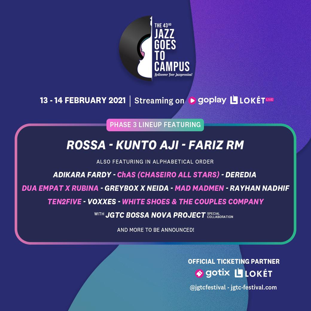 KompasTV's tweet photo. mempersembahkan sebuah #Jazzpression baru dengan penampilan dari Kunto Aji, Fariz RM, Ten2Five, Adikara Fardy, Mad Madmen & masih banyak lagi!
Dapatkan tiket melalui Mitra Tiket Resmi: Go-Tix atau Loket. https://t.co/ZCV8Sxi5sF https://t.co/d5nz2cKHsx