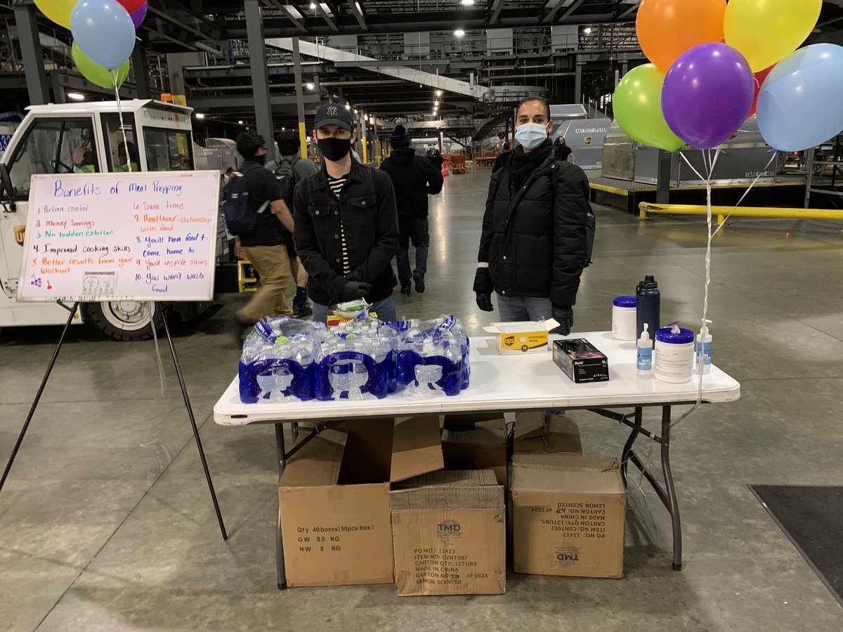 WahcaSafetyTeam's tweet photo. #WellnessWednesday Karen, Jesse, &amp; Robert manning the wellness both and highlighting the benefits of meal preparation 🙌🏼💪🏼 #WahcaNightSort @BlanchardLyle @jrindafernshaw @JStanton1907 @UPSWAHCAINTL @UPSers @ups @OntAMRamp @will_tweetz @audreyvb3 @melirere @CarolBTome https://t.co/Hv7ja4wTt1