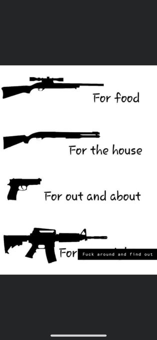 #guns #rifles #pistols #shotguns #ARs #testiment #FAFO #FAFO https://t.co/raVtKQYr1Q<a href="/tag/guns"class="tags">#guns</a><a href="/tag/rifles"class="tags">#rifles</a><a href="/tag/pistols"class="tags">#pistols</a><a href="/tag/shotguns"class="tags">#shotguns</a><a href="/tag/ars"class="tags">#ARs</a><a href="/tag/testiment"class="tags">#testiment</a><a href="/tag/fafo"class="tags"><span>#fafo</span></a>