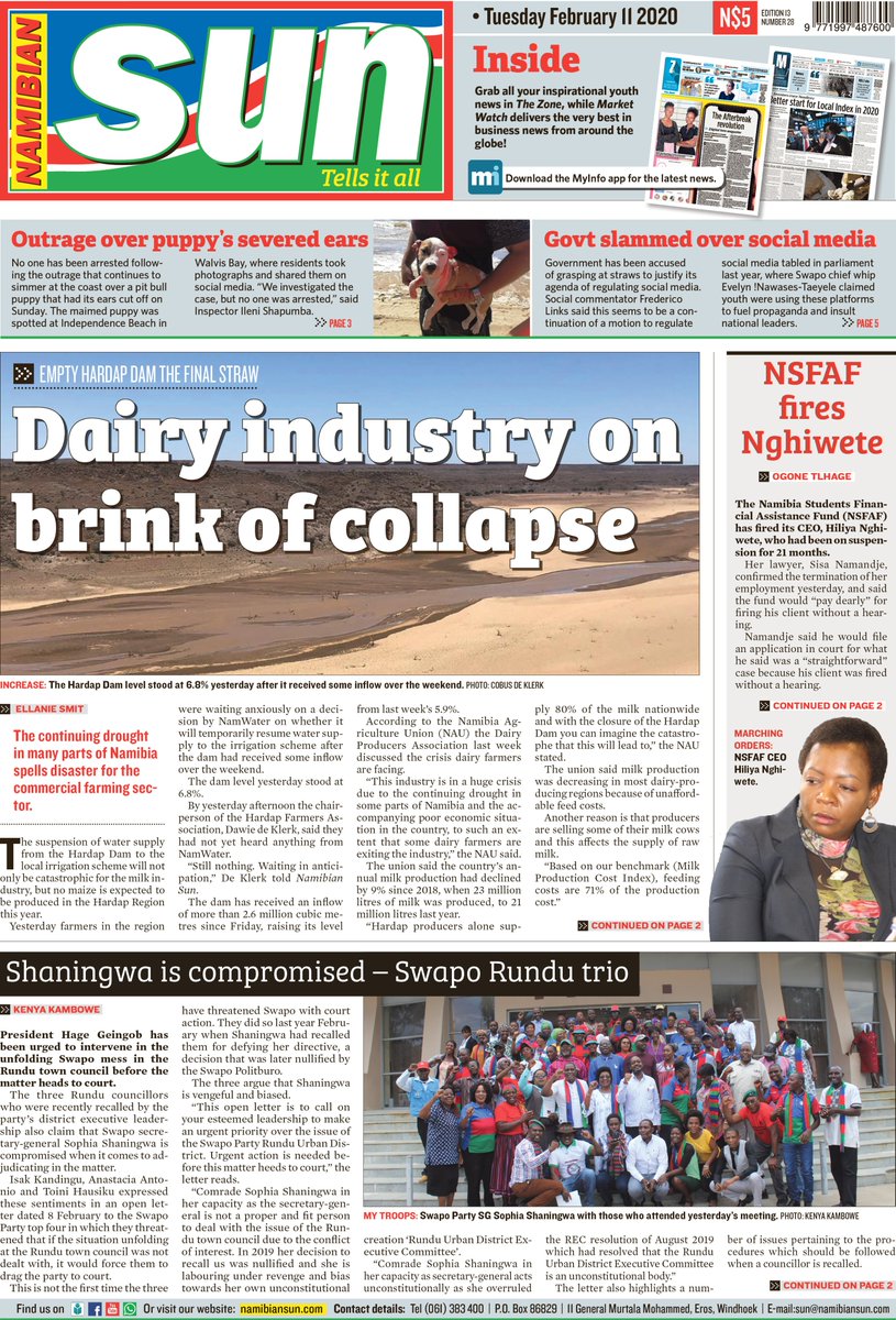 namibiansun's tweet photo. On this day last year. #ThrowbackThursday https://t.co/z2enb6jmVl