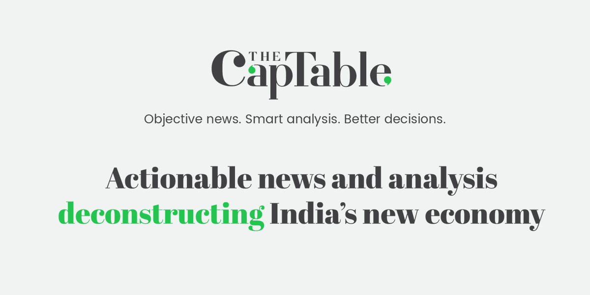 thecaptableco's tweet image. Hello from The CapTable!

We are an independent subscription news platform bringing you actionable news and sharp insights on India’s new economy. Think of us as an optimistic critic of the startup ecosystem.

the-captable.com