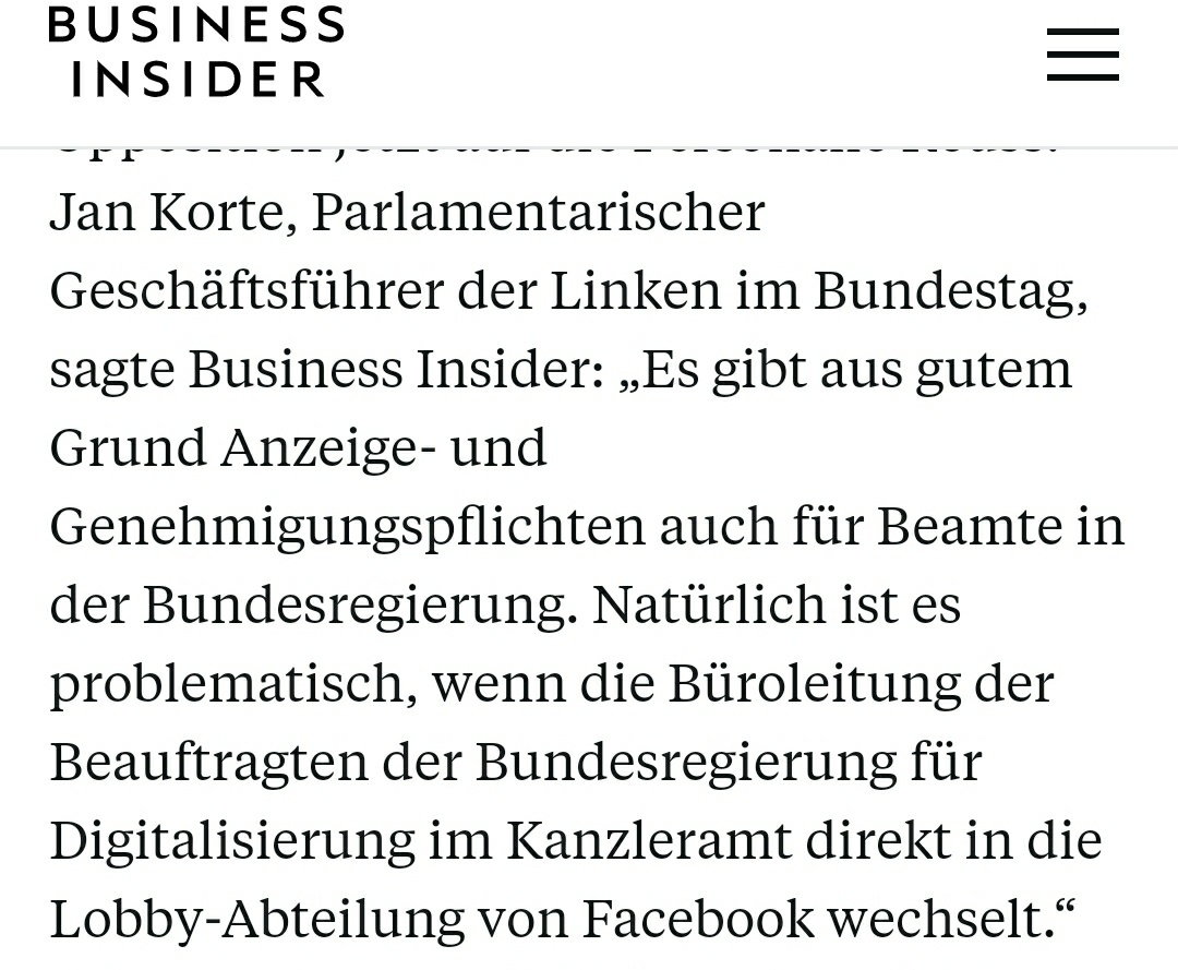infoluencer's tweet photo. Eine Spitzenbeamtin wechselt in die Wirtschaft:
Julia Reuss, Freundin von Vekehrs-Andy, Büroleiterin von Digitalminsterin Doro Bär wechselt zu Facebook.
Und Politiker wundern sich wieso man sie für unglaubwürdig hält.🙄

Für mehr news folgt mir oder Verkehrs-Andy auf Facebook! https://t.co/ZJYA5J20dU
