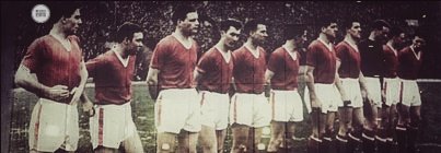 The following season, a horrible tragedy known as The Munich Air Disaster, sadly claimed the lives of 8 of the Babes lives.. Geoff Bent, Roger Byrne, Eddie Colman, Duncan Edwards, Mark Jones, David Pegg, Tommy Taylor and Billy WhelanWe will never forget them. 