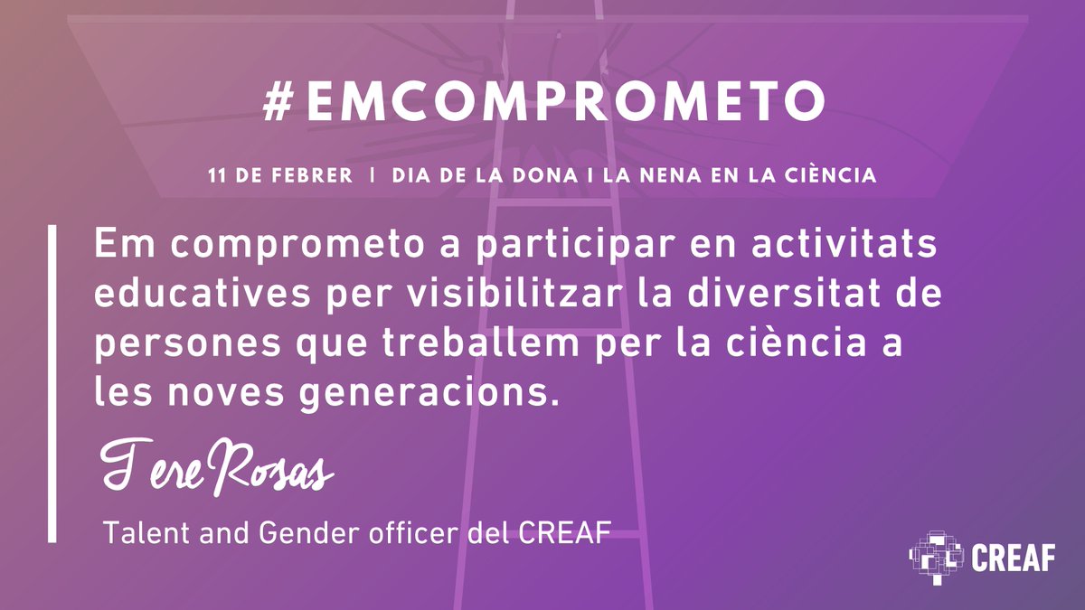 CREAF_ecologia's tweet photo. Educació, consciència i #ciència. Vosaltres ja heu fet el vostre #emcomprometo #11F2021? Us presentem el de la Tere Rosas, responsable de Talent i Gènere al centre! https://t.co/rzZQJ7No6e