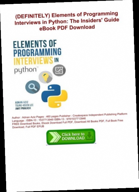 elements of programming interviews in python pdf
