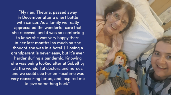 sobellhouse's tweet photo. Let’s give a big Sobell cheer for Gemma, who is taking on a 100km running challenge this month in memory of her nan, Thelma. Here’s what she had to say. 👇❤️

Thank you so much, Gemma, for choosing to make a difference to other families who need our care and support. https://t.co/3bxsRCq9rT