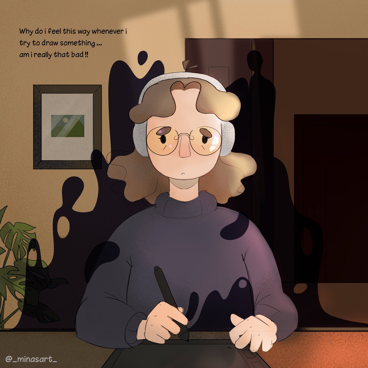 Minamation's tweet photo. Anxiety is no joke !#comics #art #drawing https://t.co/57Ua9CfqA9