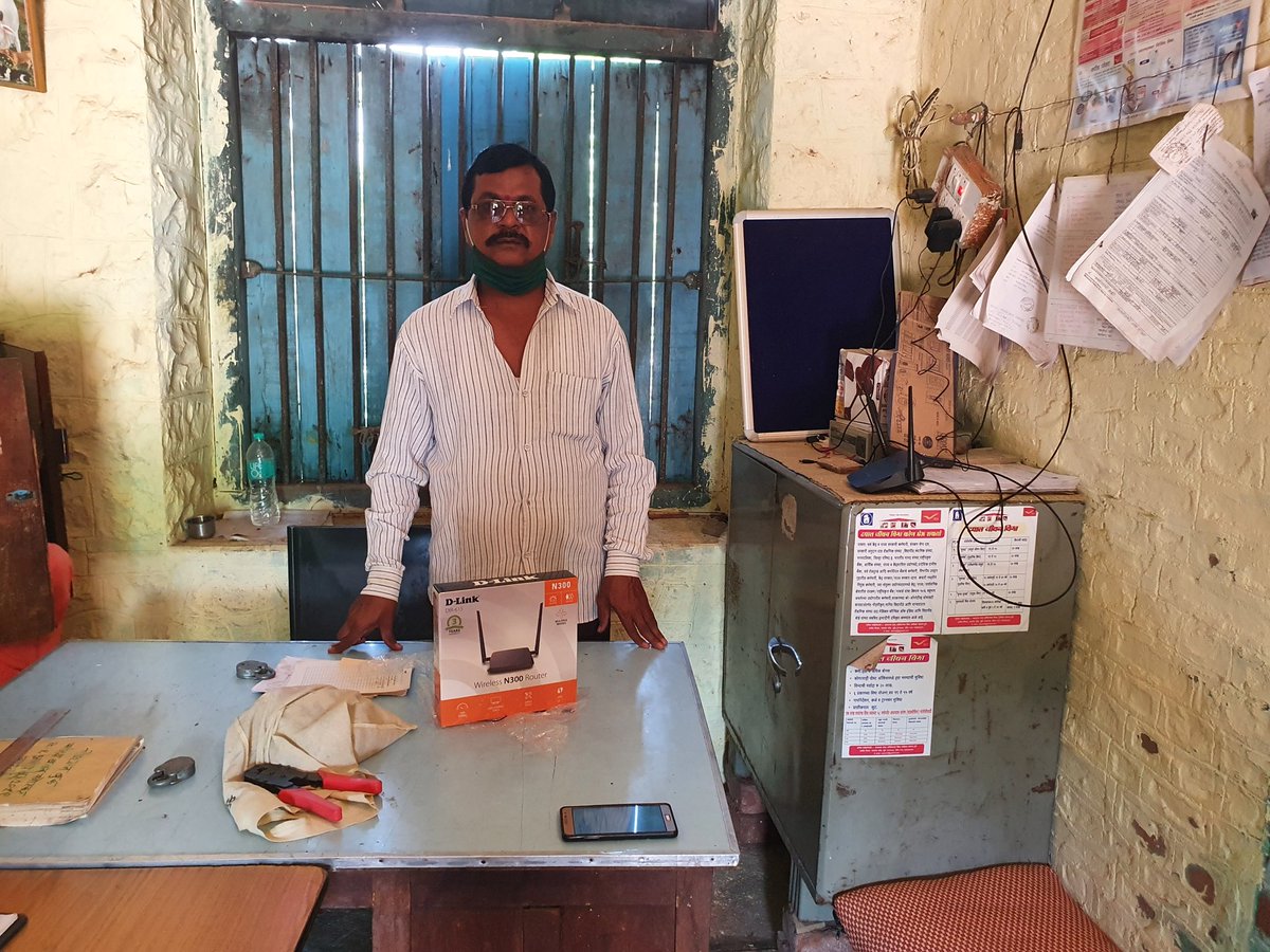 SagarDh07299075's tweet photo. In Pune Dist. Daund Block GP Nathachiwadi CSC FTTH connection live in GP,RationShop,ZPSchool, Post office they are very happy. They thanks to CSC and Government for this type of service reached at ground level. #cscsegramswarajcsc @NileshcKumbhare @dintya15 @abhi481 @wifichoupal https://t.co/4UG2LmLWX7