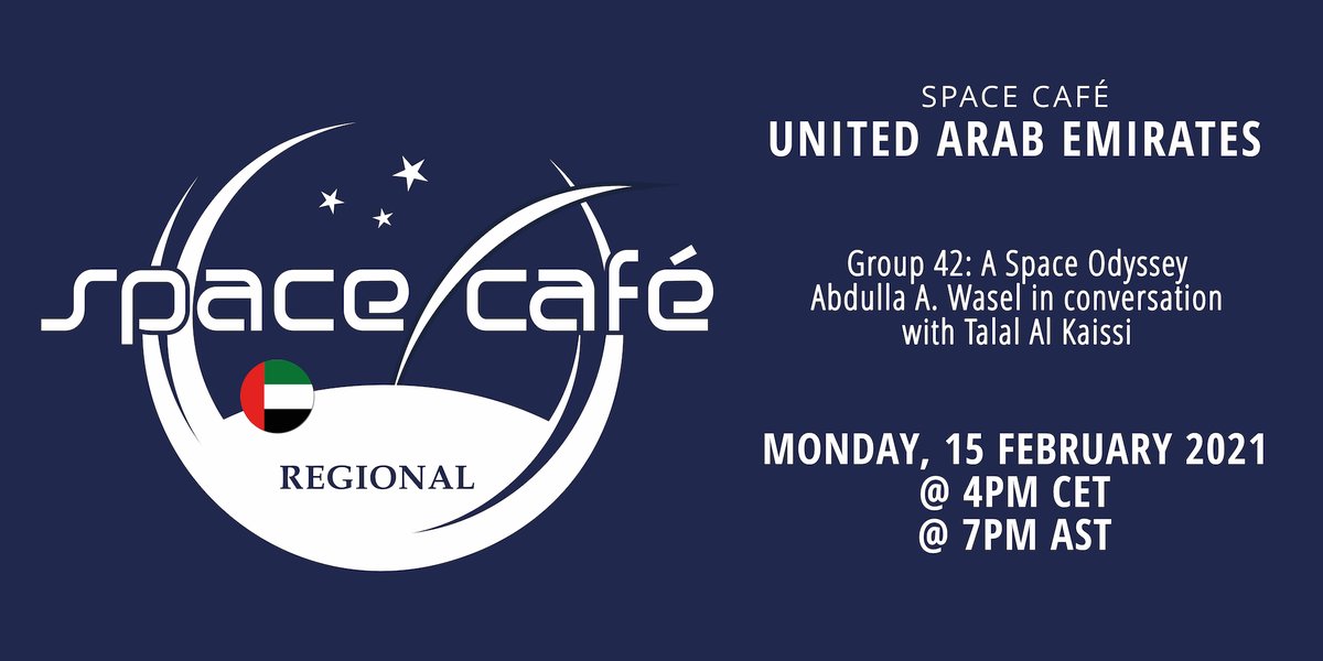 SpaceWatchGL's tweet photo. Register Today For Our Space Café UAE by Abdulla A. Wasel On 15 February 2021 #AbdullaAWasel #Group42 #SpaceCaféUAE #TalalAlKaissi #TheHagueInstituteforGlobalJustice @TalalAlKaissi @G42ai @HagueInstitute @SGAC #UAE
https://t.co/3ehnYNk4vt https://t.co/qyJSywiwoB