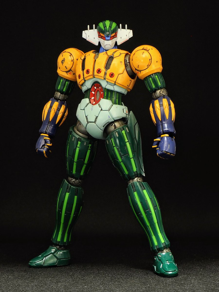 kameo_01's tweet image. HG 鋼鉄ジーグ INFINITISM 完成
資料によっては鼻と首が淡い青色なのでそのように塗ってみた
#鋼鉄ジーグ #jeeg #jeegrobot