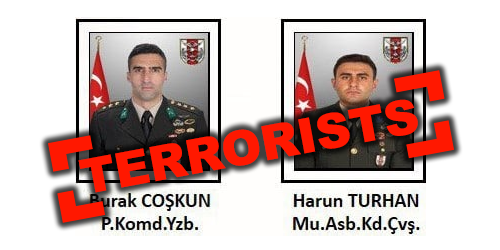 craoft's tweet photo. 🚨TERRORIST ALERT — Burak Coskun and Harun Turhan are two among the Turkish Terrorists shot dead by the People's Defense Forces HPG (Hêzên Parastina Gel) trying to invade Kurdistan, Iraq. 

#KRG #Kurdistan #Turkey #Iraq https://t.co/ooctQFDn2d
