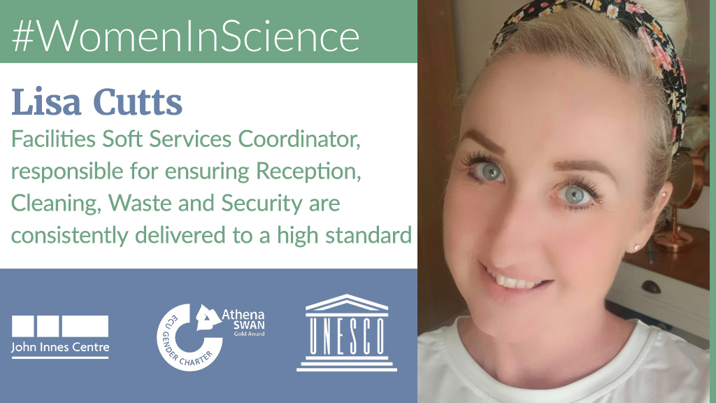 Lisa Cutts - Facilities Soft Services Coordinator, responsible for ensuring Reception, Cleaning, Waste and Security are consistently delivered to a high standard https://www.jic.ac.uk/about-us/&nbsp;  #WomenInScienceDay