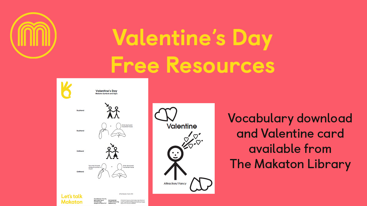 MakatonCharity's tweet photo. Spread the love this Valentine's Day ❤️️ 

Download our free Makaton resources from The Makaton Library! We have a vocabulary download and a Valentine card which you can decorate and add a special message using Makaton symbols! It's free to join via https://t.co/79RxOcDLop https://t.co/gx69yHLHRx