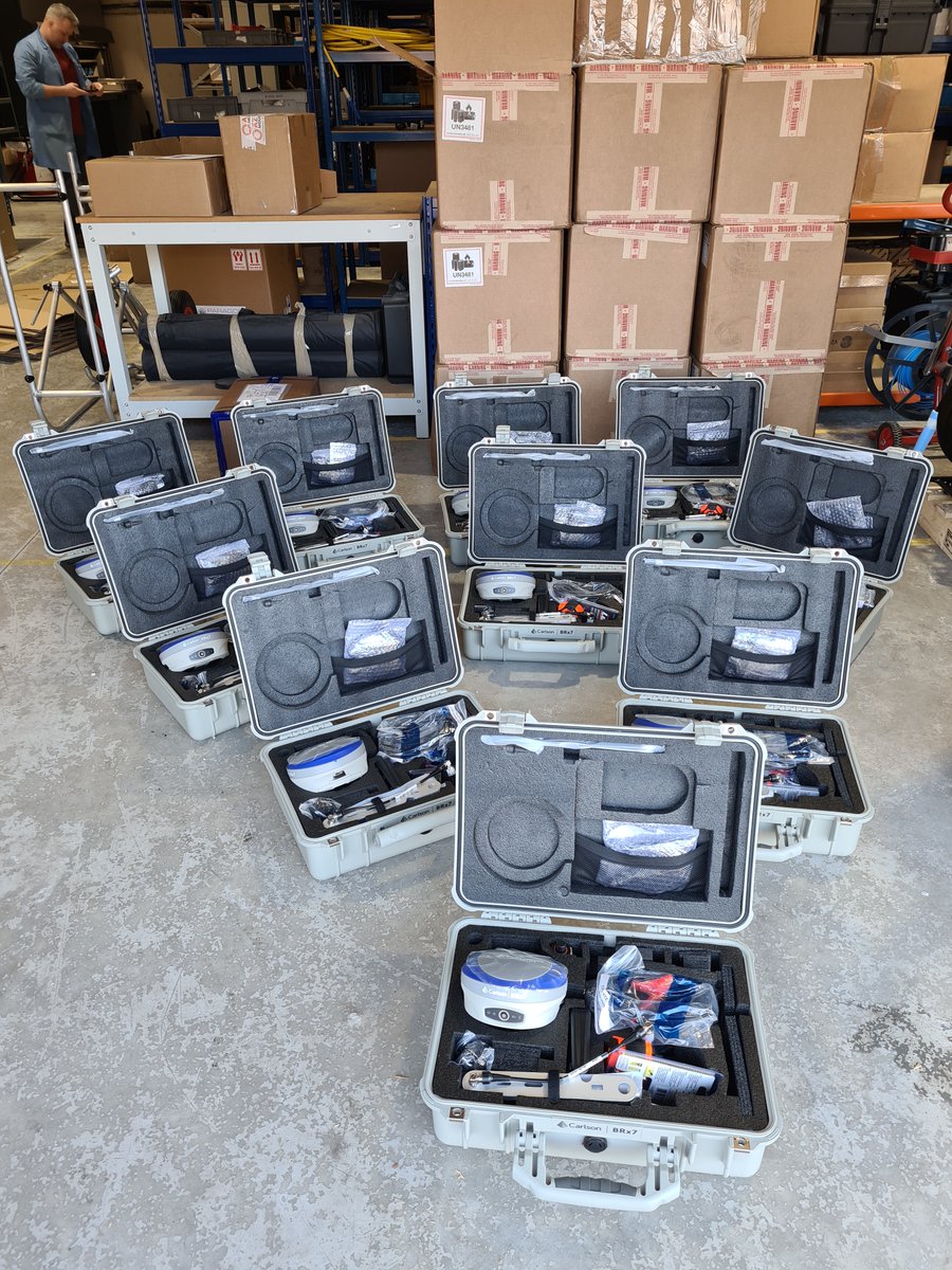GNSSSolutions's tweet image. Another nice order for Carlson BRx7 GNSS systems leaves the workshop.