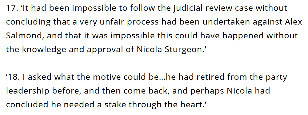 He alleges that in his meetings with Salmond, Nicola Sturgeon and other high ranking SNP members, conspired to bring Salmond down.Again, all of this is currently just allegations.