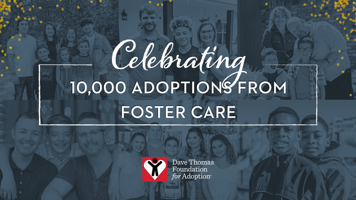 DTFA's tweet image. We’re proud to announce that more than 10,000 children have now been adopted from #FosterCare through our Wendy’s Wonderful Kids program in the U.S. and Canada. Read more at bit.ly/10Kadoptions