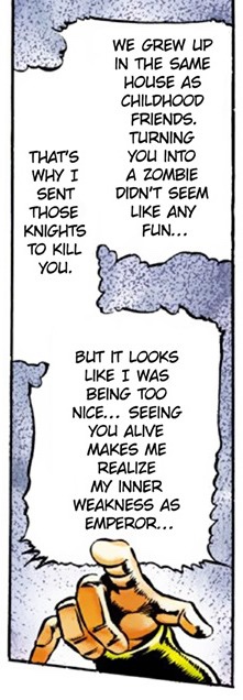 Dio complimenting or just warning jojo