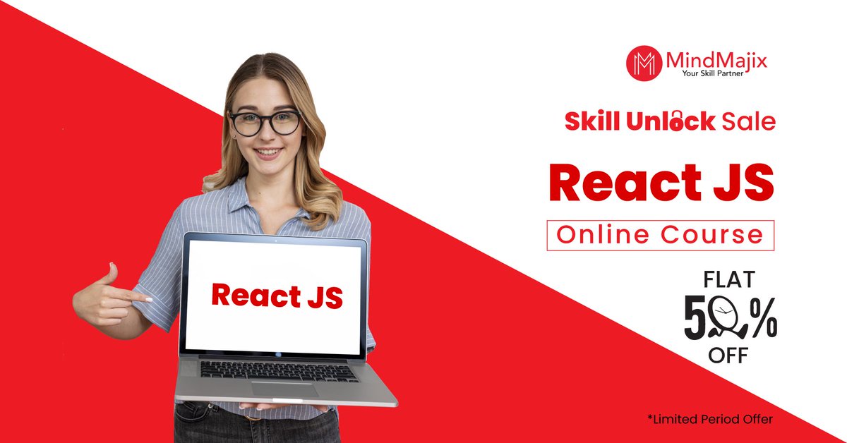mindmajix's tweet image. Learn how to create interactive UIs easily with our #ReactJS course to kickstart your career as a react developer.
Enroll now to get a 100% Money Back Guarantee on #ReactJSonlinetraining and a FLAT 50% off on the course fee.
bit.ly/3d2YM4q
#reactjs #reactjstutorial