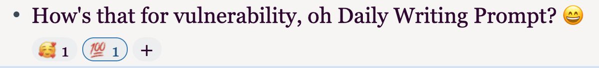 87/n SOMEONE WROTE THIS IN THEIR DIARY AND IT MADE MY DAY(I'm keeping them anonymous because they wrote it for our group, not for my Twitter feed)But this is so cool - this is what risk-taking is like - and when people are willing to risk, miracles can happen.cc:  @beauhaan