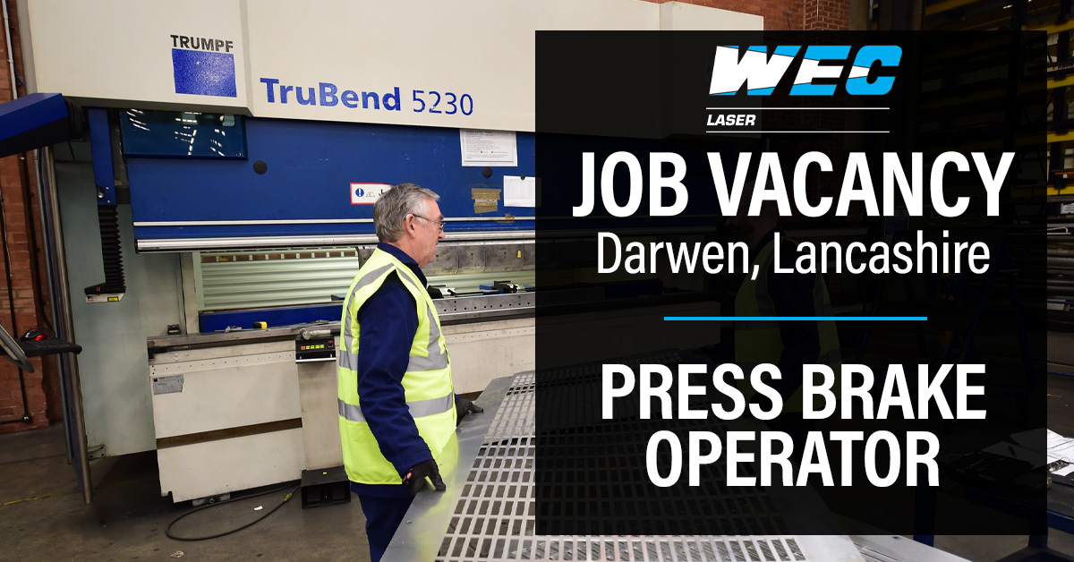 wecgroupltd's tweet photo. We are on the lookout for an experienced Press Brake Operator to join our busy Laser Division which is based in Darwen.
Take a look at our current vacancies page for more information -
https://t.co/yo3qvPSm34
#PressBrakeOperator #Hiring #Darwen #LancashireJobs #Manufacturing https://t.co/D16fzO6I8c
