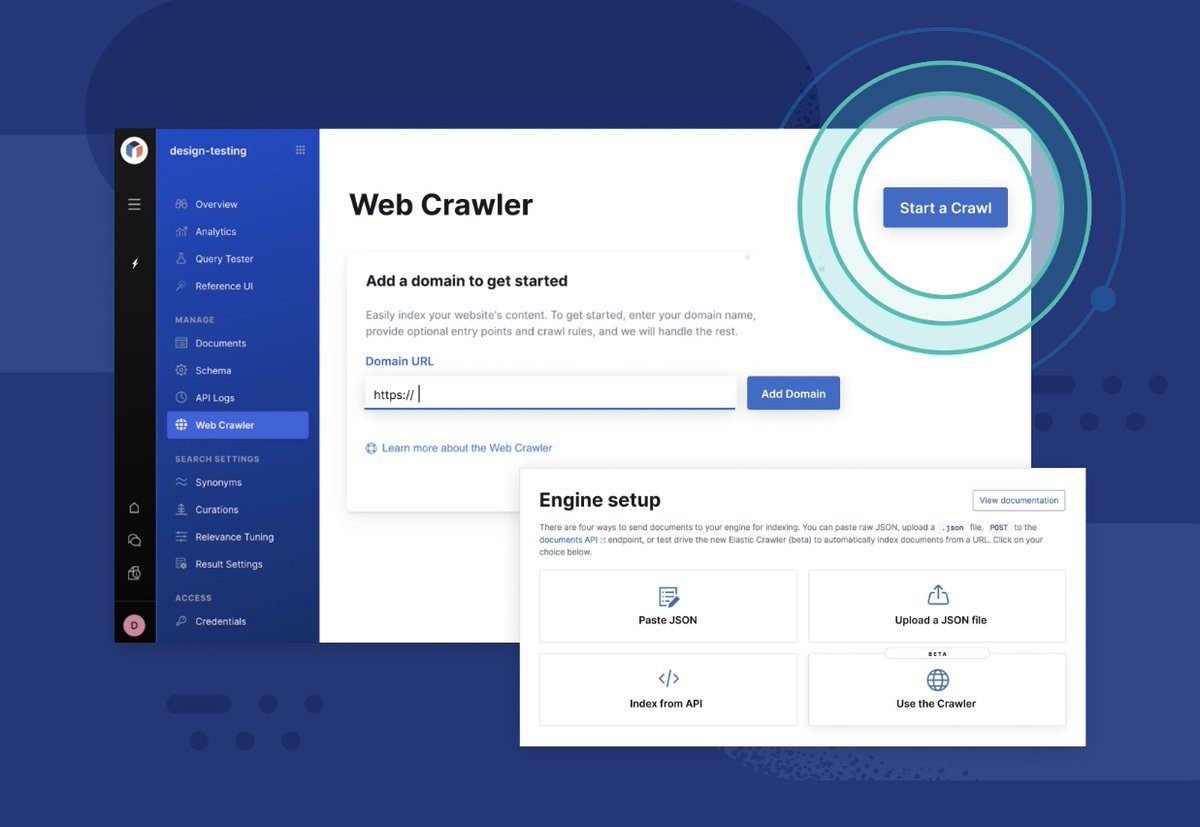 App Search Web CrawlerA new web crawler that could retrieve data from publicly accessible websites and make the content searchable in your App Search engines. We’re excited about this beta launch. Try it and let us know what you think. https://www.elastic.co/blog/introducing-elastic-app-search-web-crawler