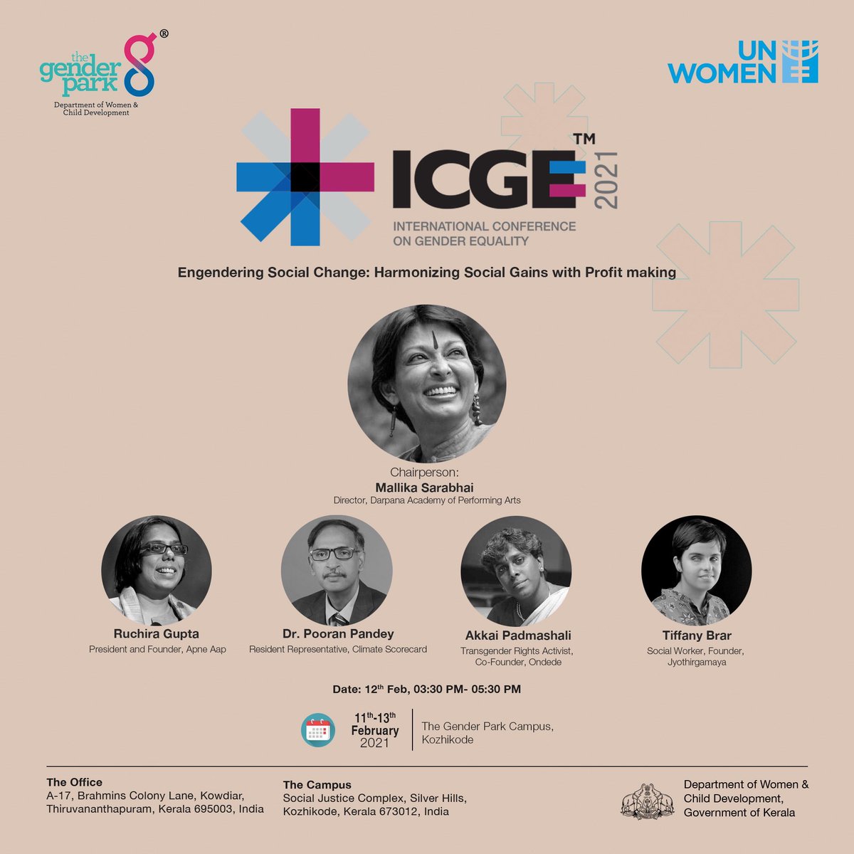 RuchiraAGupta's tweet photo. Do tune into our discussion on how engendering social change harmonizes doing good with making profit. #Women change the discourse. 3 pm. #Friday 12 #Feb.
#Ondede #DarpanaPerformingArts #thegenderpark #unwomen #entrepreneur @apneaap #1MillionMeals https://t.co/GBSr1uk3DQ