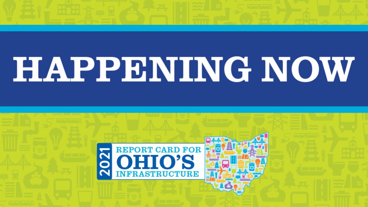 ASCECleveland's tweet photo. Our Ohio Council of Local Sections is unveiling its 2021 Report Card for Ohio’s Infrastructure right now! Visit the link below to join our virtual presentation and media Q&amp;A session. https://t.co/6vLKZDLHuP 
#ASCE #Infrastructure https://t.co/QZoad7lW58