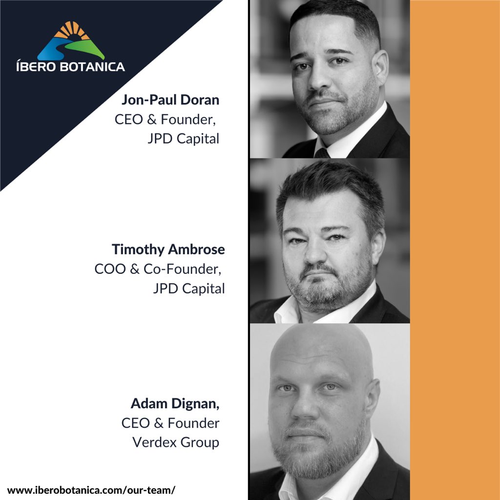 IberoBotanica's tweet photo. Introducing the Ìbero Botanica team, a joint venture between @JPDCapital and Verdex Group, with a laser focus to produce a fast scaling, medicinal cannabis operation in southern Spain.
Learn more here:
https://t.co/Ah8p0qiOZw https://t.co/wBzE0AnQS2