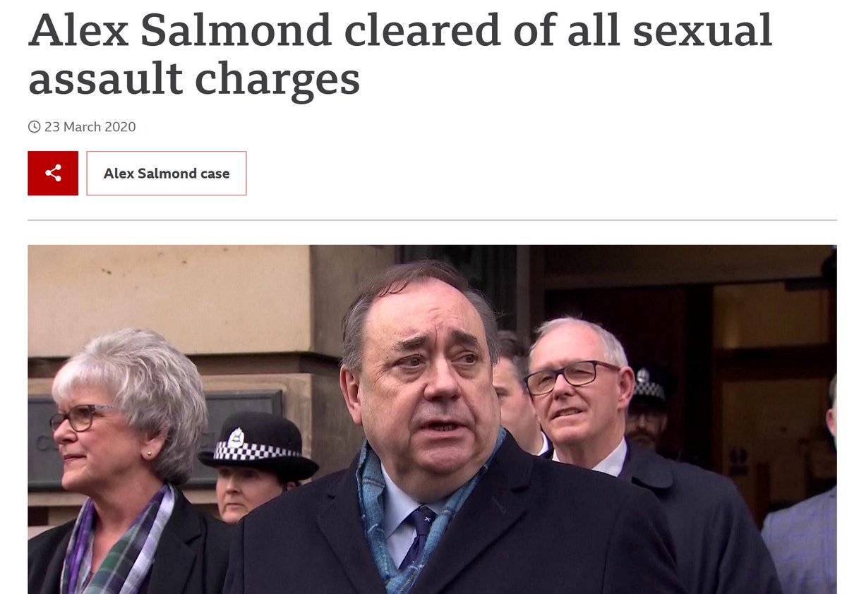 The case goes to trial, which results in Salmond being aquitted of all charges.This is usually where such things would end, but it turns out this exposed everyone to a rabbit hole of alleged corruption within the SNP at it's highest levels.