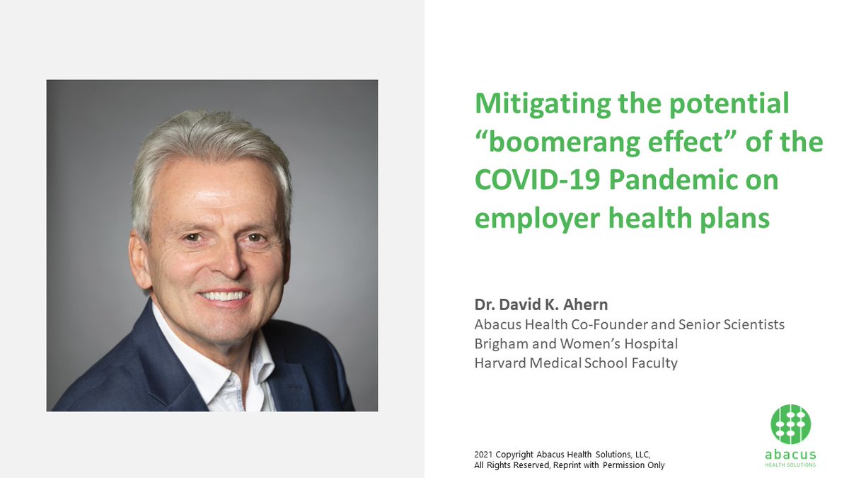 AbacusHealth's tweet photo. Yesterday our own @dahern1 spoke on the impact delayed care cause by COVID-19 will have on health outcomes and medial claims over the next few years. Listen to the webinar https://t.co/7O5rwzmePz
#COVID19 #diabetes #diabetesmanagement #caremanagement https://t.co/50UytsGCcK