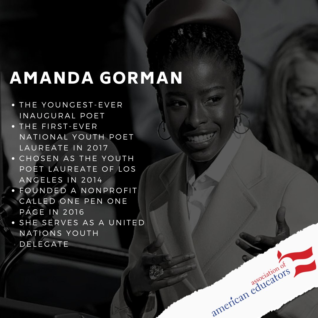 Today, AAE honors Amanda Gorman, the youngest-ever inaugural poet. #BlackHistoryMonth >>> ow.ly/KaIR50DxIdU