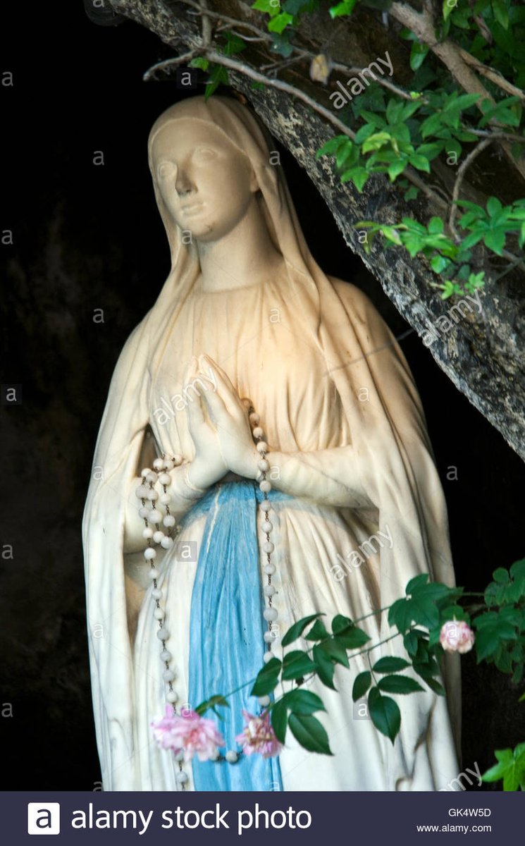 Interestingly, Bernadette also objected to the statue that was placed in the niche where Mary had appeared. She was still alive when it was made and saw it in the grotto. It was far too old, she said. The woman who appeared was a "demoiselle," a young woman near her own age...