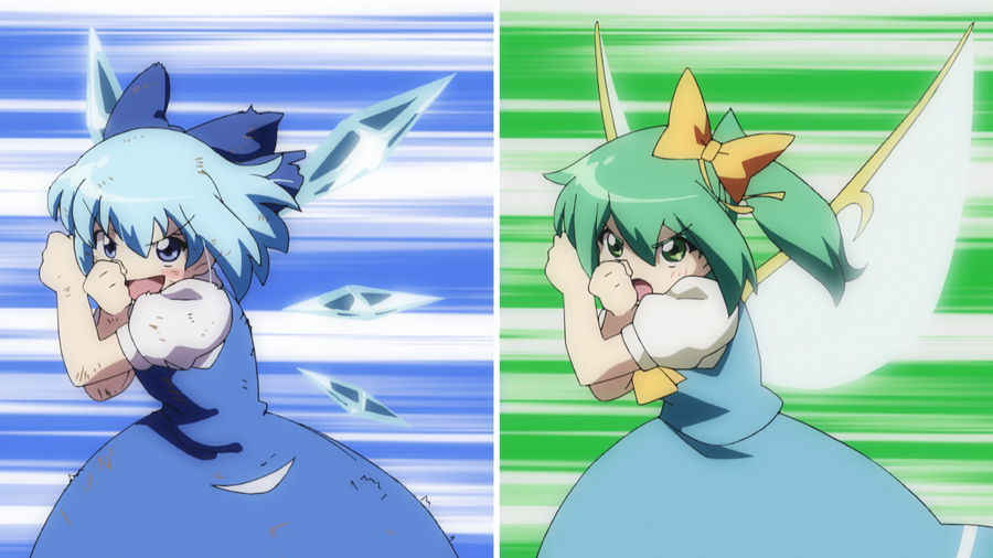 見た人もなにか無言で羽根付の何かをあげる