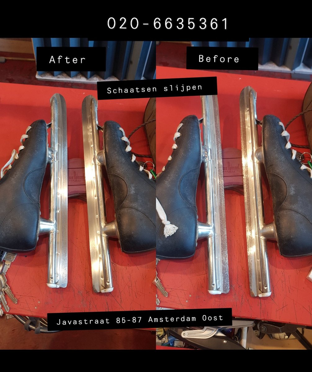Shoedoctor020's tweet photo. 🚑 Schaatsen Slijpen 🚑 @Shoedoctor020 Binnen een dag klaar !
Winter weer #sneeuw staat voor de deur.  Zondags zijn we ook Open .
Haal ze uit de kast , en breng ze langs .
Neem voorzorgsmaatregelen #mooie #schoenen #waterproof #vuilafstotend #Javastraat #Amsterdam #Oost https://t.co/DOMijff8sk