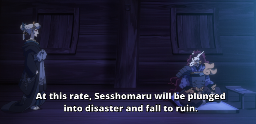 Zero compares Sesshomaru to falling to ruin like his father. It makes me wonder, was she behind the events of Ryūkotsusei and Takemaru (3rd Inuyasha movie, EP53, and Ch188)?? (+)