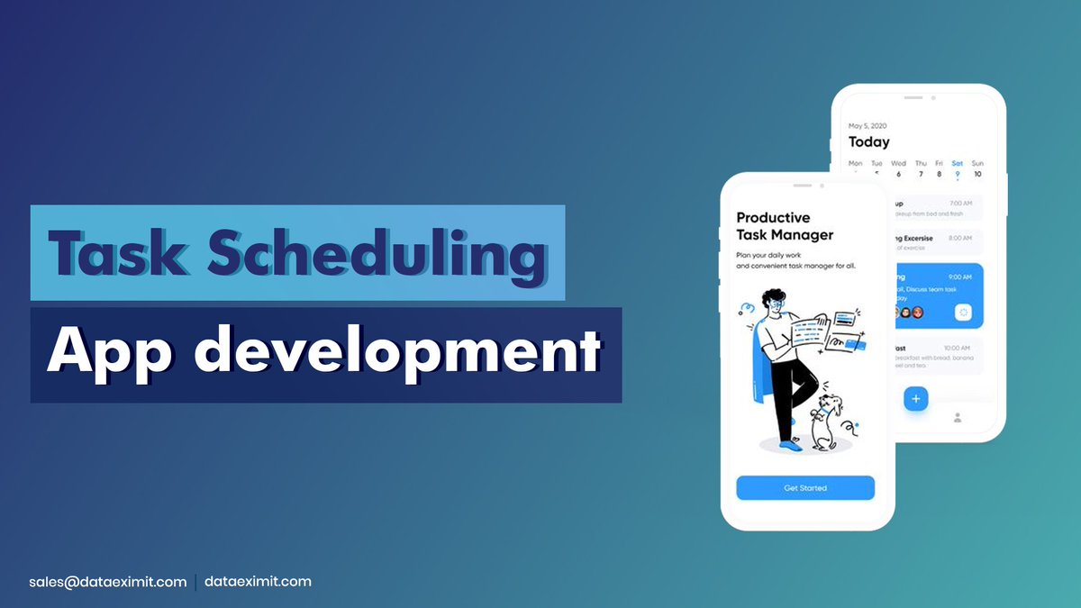 dataeximit's tweet photo. Do you want to create a “Task Scheduling App”? We can help! We assure you to be a good fit for your App Development.
let's get in touch: https://t.co/jcT5XU2Q93
#taskschedulingapp #taskcheck #tasks #taskmanagement #schedules #schedulingsoftware #100daysofcode #android #ios https://t.co/1aZ0fgeVif