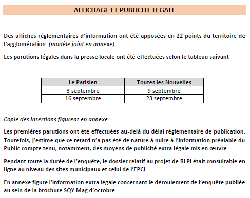 RapSqy's tweet photo. Et enfin, 4) Les délais de publication dans la presse des dates de tenue de l'enquête publique n'ont pas été respectée par @sqy... mais #OKLM, pas de soucis pour qui que ce soit. L'enquête publique a tout de même était validée🤪 https://t.co/5wcdMd19ji