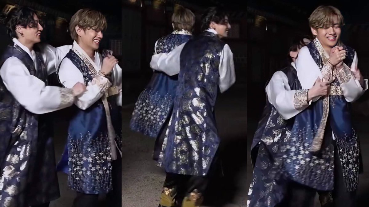 taekookfolder's tweet image. Taekook in hanbok 💜🥺