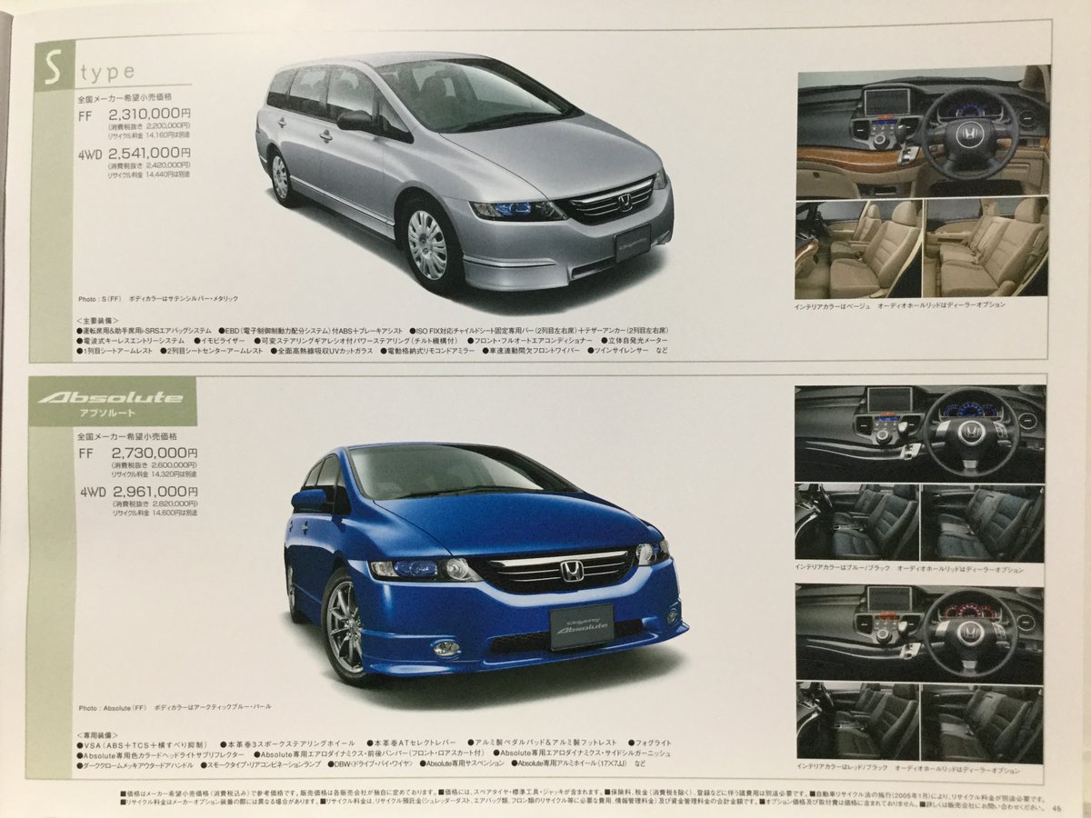 自動車カタログ収集記 Rb1 オデッセイ