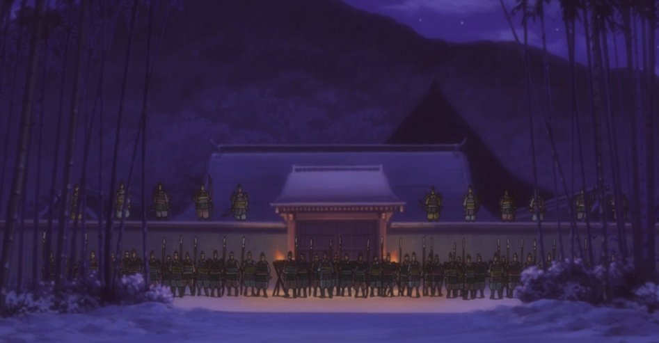 Inu no Taishō dwelt with the daiyōkai Ryūkotsusei who was terrorizing the plains of Musashi, wounded in battle. He is then forced to run to a pregnant Izayoi's side when she (unknowing to her) is being kept captive by Takemaru. (+)